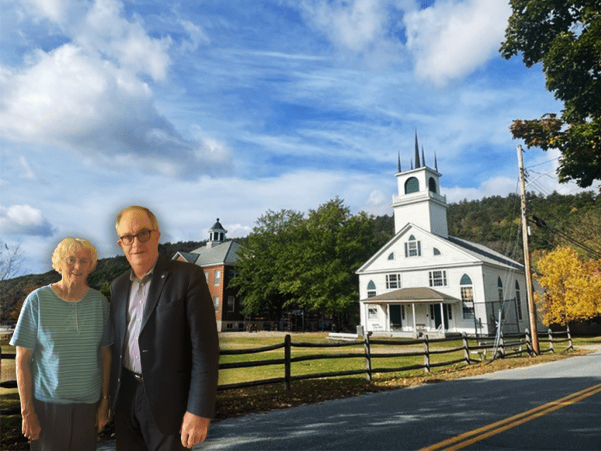 VSAC staff and Eleanor Placey in Newbury, VT