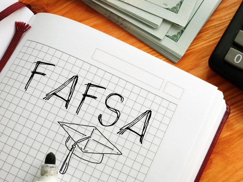 fafsa written in nootebook