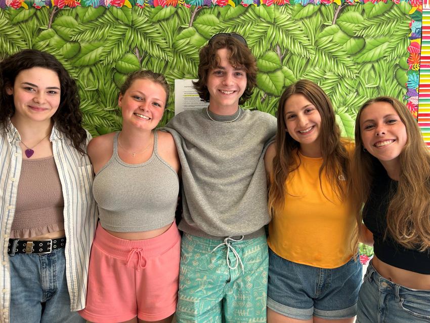 Blue Mountain Union High School seniors (left to right) Sera Brooks, Jada Longmoore, Avery Nelson, Gabby Houghton and Lauren Joy.