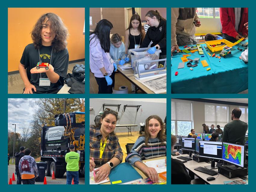 compilation of images at career fair