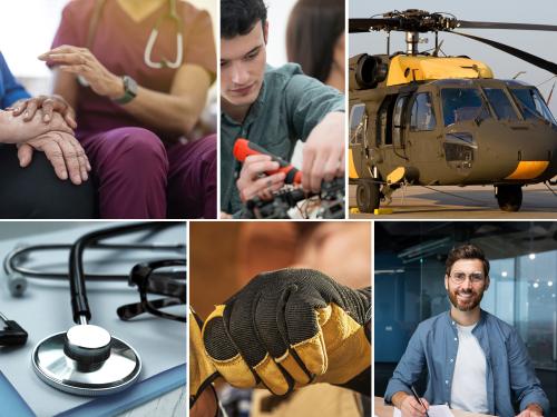 collage of different professions