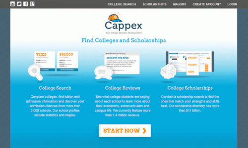 Cappex website