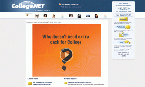 CollegeNET website