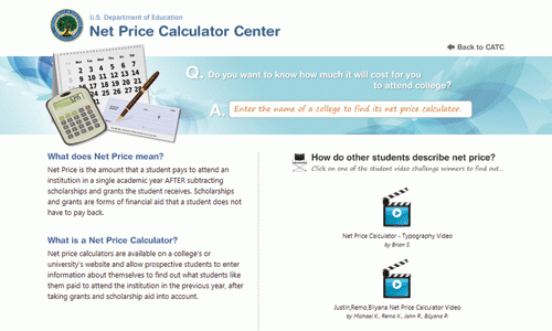 Net Price Calculator Center