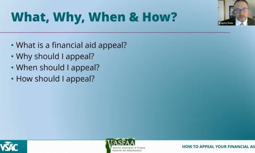 VSAC Shows You How: How to Appeal Your Financial Aid Offer