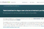 Federal student loan website